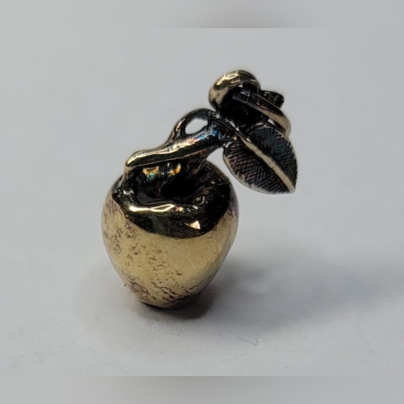 3D Apple Sterling Silver Charm - Picture 2 of 5